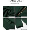 imageBTFBM Womens Sweaters Fall Winter Clothes 2025 Long Sleeve Button Down Ruffle Crew Neck Casual Knitted Pullover TopsDark Green