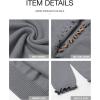 imageBTFBM Womens Sweaters Fall Winter Clothes 2025 Long Sleeve Button Down Ruffle Crew Neck Casual Knitted Pullover TopsGrey