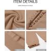 imageBTFBM Womens Sweaters Fall Winter Clothes 2025 Long Sleeve Button Down Ruffle Crew Neck Casual Knitted Pullover TopsKhaki