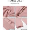 imageBTFBM Womens Sweaters Fall Winter Clothes 2025 Long Sleeve Button Down Ruffle Crew Neck Casual Knitted Pullover TopsMid Pink