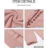 imageBTFBM Womens Sweaters Fall Winter Clothes 2025 Long Sleeve Button Down Ruffle Crew Neck Casual Knitted Pullover TopsPink