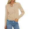 imageBTFBM Cardigan Sweaters for Women Cashmere Sweater Lightweight Button Down Casual Knit Shrugs Tops Early Fall FashionApricot