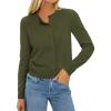 imageBTFBM Cardigan Sweaters for Women Cashmere Sweater Lightweight Button Down Casual Knit Shrugs Tops Early Fall FashionArmy Green