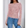imageBTFBM Casual Long Sleeve Shirts Fall 2025 Going Out Tops for Women Trendy Floral Work Blouses Bodycon TunicsPink