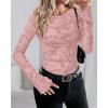 imageBTFBM Casual Long Sleeve Shirts Fall 2025 Going Out Tops for Women Trendy Floral Work Blouses Bodycon TunicsPink