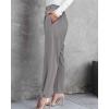 imageBTFBM Work Pants Women Business Casual Outfits Fall 2025 Elastic High Waist Dress Trousers Pockets Long Tapered SlacksGrey