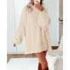 imageBTFBM Sweaters for Women Fall 2025 Long Sleeve Mock Neck Cable Knit Oversized Sweater Pullover Tops Thick Winter ClothesApricot