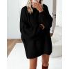 imageBTFBM Sweaters for Women Fall 2025 Long Sleeve Mock Neck Cable Knit Oversized Sweater Pullover Tops Thick Winter ClothesBlack