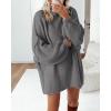 imageBTFBM Sweaters for Women Fall 2025 Long Sleeve Mock Neck Cable Knit Oversized Sweater Pullover Tops Thick Winter ClothesGrey