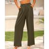 imageBTFBM Women High Waist Palazzo Pants Fall 2025 Casual Wide Leg Trousers Loose Work Office Business Suit Pant PocketsArmy Green