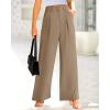imageBTFBM Women High Waist Palazzo Pants Fall 2025 Casual Wide Leg Trousers Loose Work Office Business Suit Pant PocketsLight Khaki