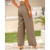 imageBTFBM Women High Waist Palazzo Pants Fall 2025 Casual Wide Leg Trousers Loose Work Office Business Suit Pant PocketsLight Khaki
