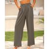 imageBTFBM Women High Waist Palazzo Pants Fall 2025 Casual Wide Leg Trousers Loose Work Office Business Suit Pant PocketsMocha Brown