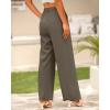 imageBTFBM Women High Waist Palazzo Pants Fall 2025 Casual Wide Leg Trousers Loose Work Office Business Suit Pant PocketsMocha Brown