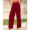 imageBTFBM Women High Waist Palazzo Pants Fall 2025 Casual Wide Leg Trousers Loose Work Office Business Suit Pant PocketsRed