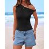 imageBTFBM Off The Shoulder Tops for Women 2026 Cute Summer Casual Sleeveless Slim Fit y2k Spring Outfits Going Out Tank TopBlack