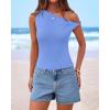 imageBTFBM Off The Shoulder Tops for Women 2026 Cute Summer Casual Sleeveless Slim Fit y2k Spring Outfits Going Out Tank TopLight Blue