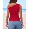 imageBTFBM Off The Shoulder Tops for Women 2026 Cute Summer Casual Sleeveless Slim Fit y2k Spring Outfits Going Out Tank TopRed
