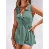 imageBTFBM Womens Tank Tops Loose Fit 2026 Spring Summer Babydoll Twist Front V Neck Sleeveless Flowy Blouses Dressy CasualBlue Green