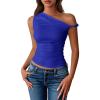 imageBTFBM Off The Shoulder Tops for Women 2026 Cute Summer Casual Sleeveless Slim Fit y2k Spring Outfits Going Out Tank TopRoyal Blue