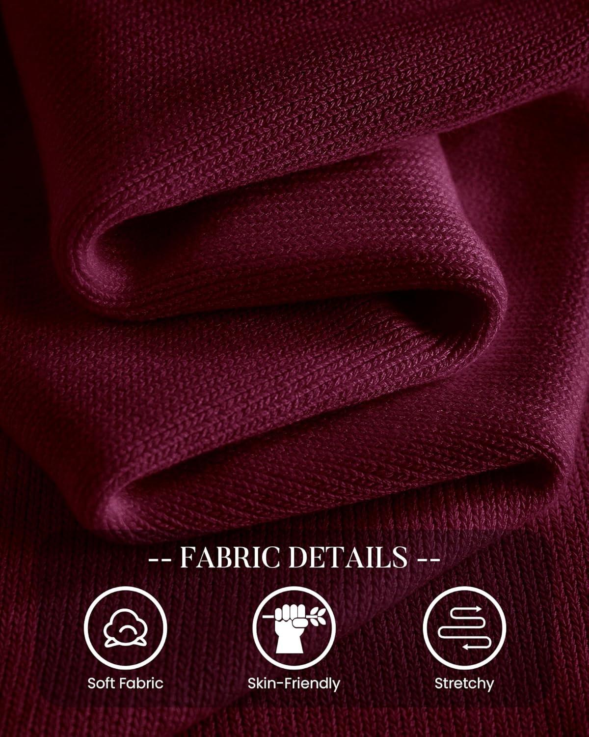 imageBTFBM Oversized Sweaters for Women 2025 Fall Casual Fashion Long Sleeve Tops Ribbed Knit Basic Pullover Winter ClothingBurgundy
