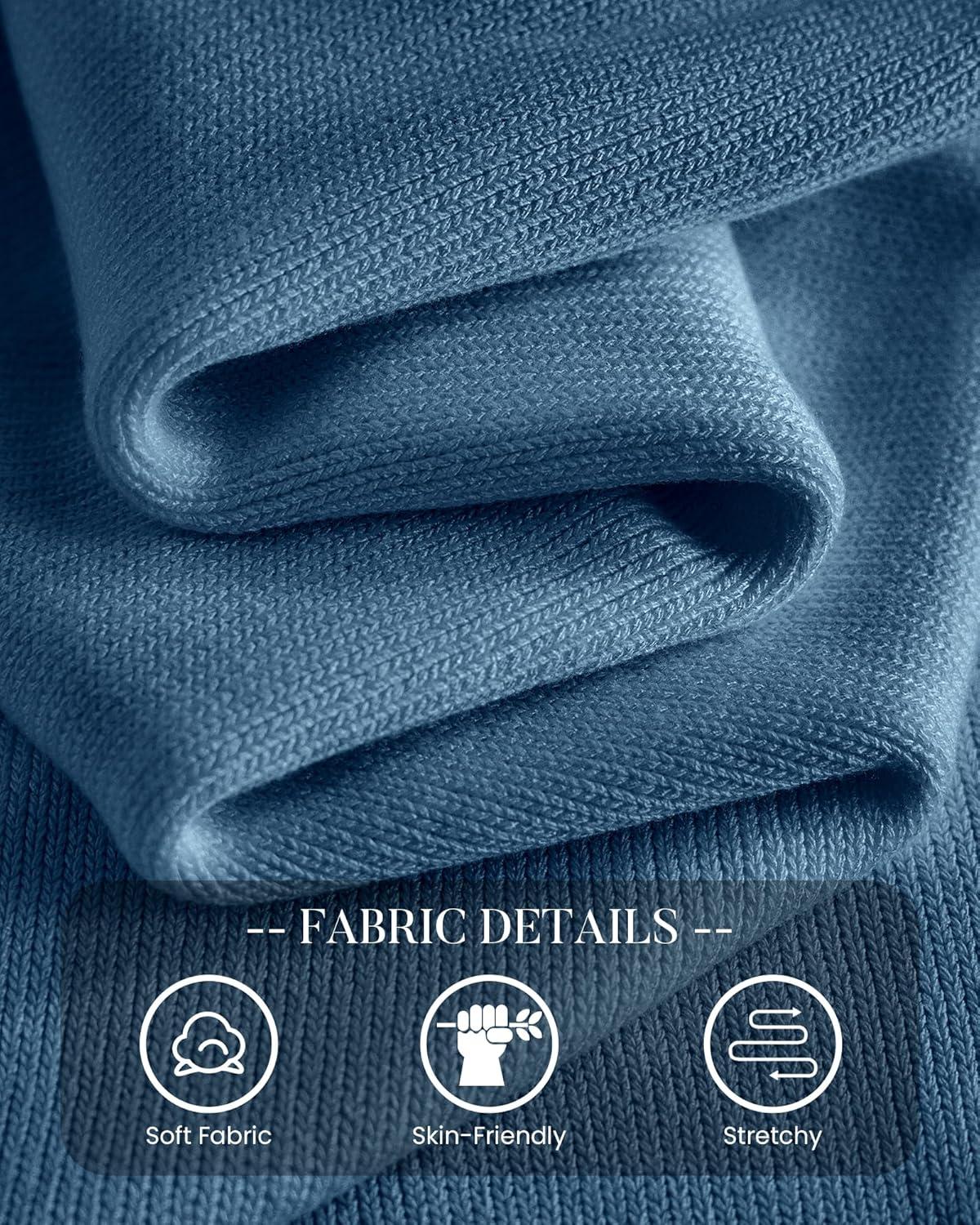 imageBTFBM Oversized Sweaters for Women 2025 Fall Casual Fashion Long Sleeve Tops Ribbed Knit Basic Pullover Winter ClothingGrey Blue