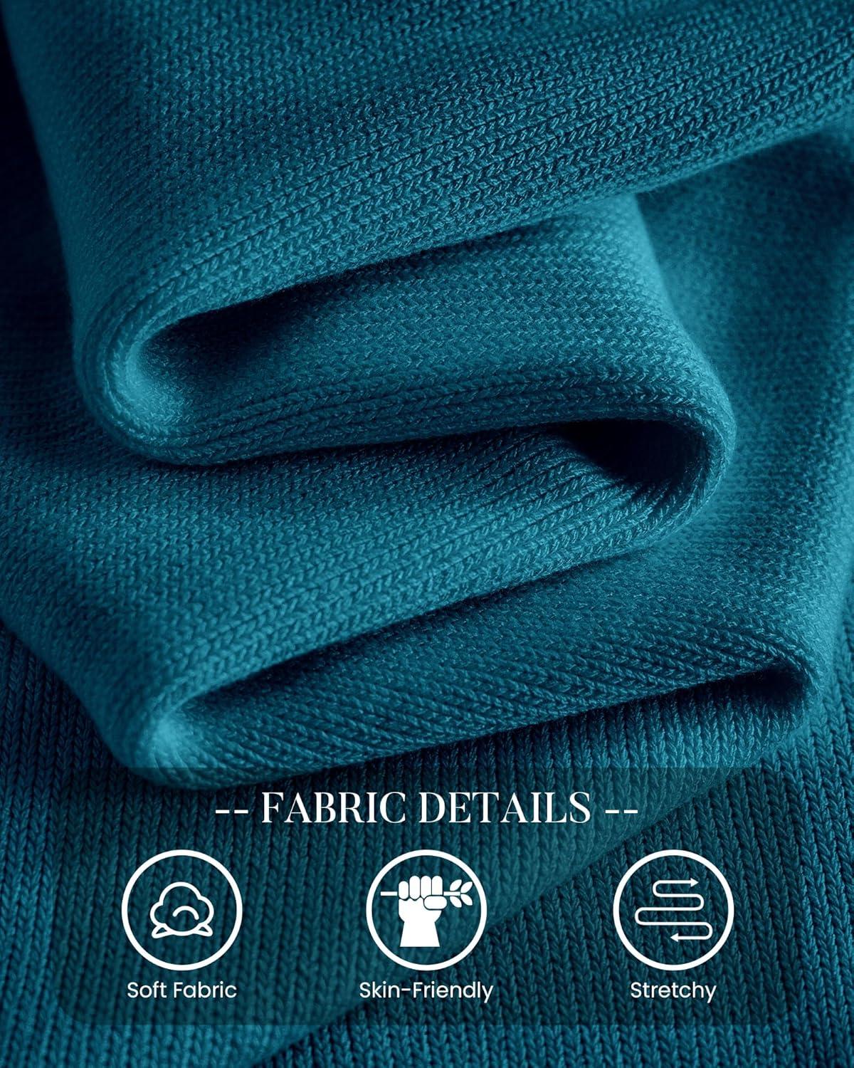 imageBTFBM Oversized Sweaters for Women 2025 Fall Casual Fashion Long Sleeve Tops Ribbed Knit Basic Pullover Winter ClothingLake Blue