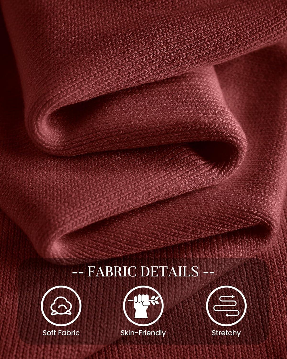 imageBTFBM Oversized Sweaters for Women 2025 Fall Casual Fashion Long Sleeve Tops Ribbed Knit Basic Pullover Winter ClothingMaroon
