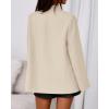 imageBTFBM Blazers for Women 2025 Fall Business Casual Clothes Open Front Oversized Winter Coats Work Office Suit JacketsBeige