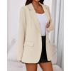 imageBTFBM Blazers for Women 2025 Fall Business Casual Clothes Open Front Oversized Winter Coats Work Office Suit JacketsBeige