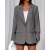 imageBTFBM Blazers for Women 2025 Fall Business Casual Clothes Open Front Oversized Winter Coats Work Office Suit JacketsGrey