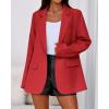 imageBTFBM Blazers for Women 2025 Fall Business Casual Clothes Open Front Oversized Winter Coats Work Office Suit JacketsRed