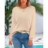 imageBTFBM Oversized Sweaters for Women 2025 Fall Casual Fashion Long Sleeve Tops Ribbed Knit Basic Pullover Winter ClothingApricot