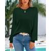 imageBTFBM Oversized Sweaters for Women 2025 Fall Casual Fashion Long Sleeve Tops Ribbed Knit Basic Pullover Winter ClothingDark Green