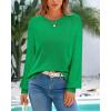 imageBTFBM Oversized Sweaters for Women 2025 Fall Casual Fashion Long Sleeve Tops Ribbed Knit Basic Pullover Winter ClothingGreen