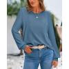 imageBTFBM Oversized Sweaters for Women 2025 Fall Casual Fashion Long Sleeve Tops Ribbed Knit Basic Pullover Winter ClothingGrey Blue