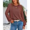 imageBTFBM Oversized Sweaters for Women 2025 Fall Casual Fashion Long Sleeve Tops Ribbed Knit Basic Pullover Winter ClothingLight Brown