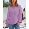 imageBTFBM Oversized Sweaters for Women 2025 Fall Casual Fashion Long Sleeve Tops Ribbed Knit Basic Pullover Winter ClothingPurple