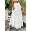 imageBTFBM Skirts for Women 2026 Summer Boho Beach Vacation Clothes Casual Pleated High Waisted Flowy Maxi SkirtWhite