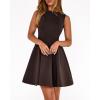imageBTFBM Spring Dresses for Women 2026 Elegant Classy A Line Casual Graduation Business Work Party Cocktail Short DressBrown