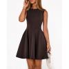 imageBTFBM Spring Dresses for Women 2026 Elegant Classy A Line Casual Graduation Business Work Party Cocktail Short DressBrown