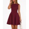 imageBTFBM Spring Dresses for Women 2026 Elegant Classy A Line Casual Graduation Business Work Party Cocktail Short DressBurgundy