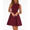 imageBTFBM Spring Dresses for Women 2026 Elegant Classy A Line Casual Graduation Business Work Party Cocktail Short DressBurgundy