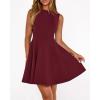 imageBTFBM Spring Dresses for Women 2026 Elegant Classy A Line Casual Graduation Business Work Party Cocktail Short DressBurgundy