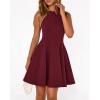 imageBTFBM Spring Dresses for Women 2026 Elegant Classy A Line Casual Graduation Business Work Party Cocktail Short DressBurgundy