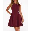 imageBTFBM Spring Dresses for Women 2026 Elegant Classy A Line Casual Graduation Business Work Party Cocktail Short DressBurgundy