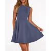 imageBTFBM Spring Dresses for Women 2026 Elegant Classy A Line Casual Graduation Business Work Party Cocktail Short DressGrey Blue