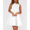 imageBTFBM Spring Dresses for Women 2026 Elegant Classy A Line Casual Graduation Business Work Party Cocktail Short DressWhite