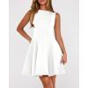 imageBTFBM Spring Dresses for Women 2026 Elegant Classy A Line Casual Graduation Business Work Party Cocktail Short DressWhite