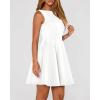 imageBTFBM Spring Dresses for Women 2026 Elegant Classy A Line Casual Graduation Business Work Party Cocktail Short DressWhite